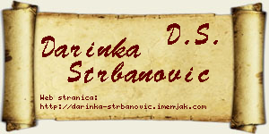 Darinka Štrbanović vizit kartica